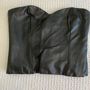 Talula black faux leather bustier size 0